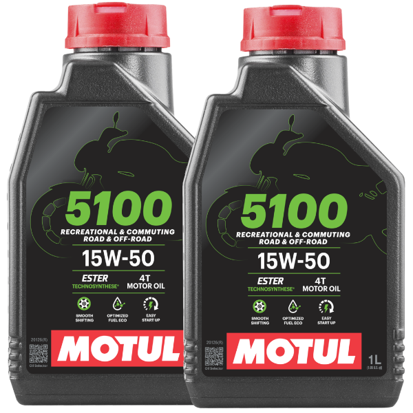 Motul Olio Motore 5100 15W50 4T 100% Sintetico Scooter e Moto 2lt