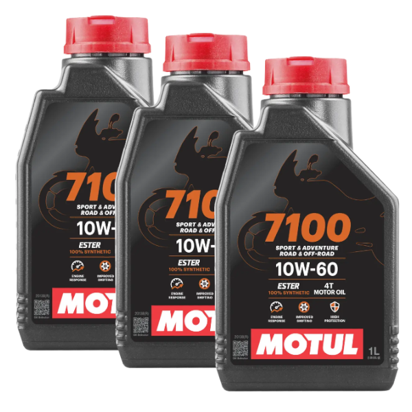 Motul Olio Motore 7100 10W60 100% Sintetico 4T Scooter e Moto 3lt