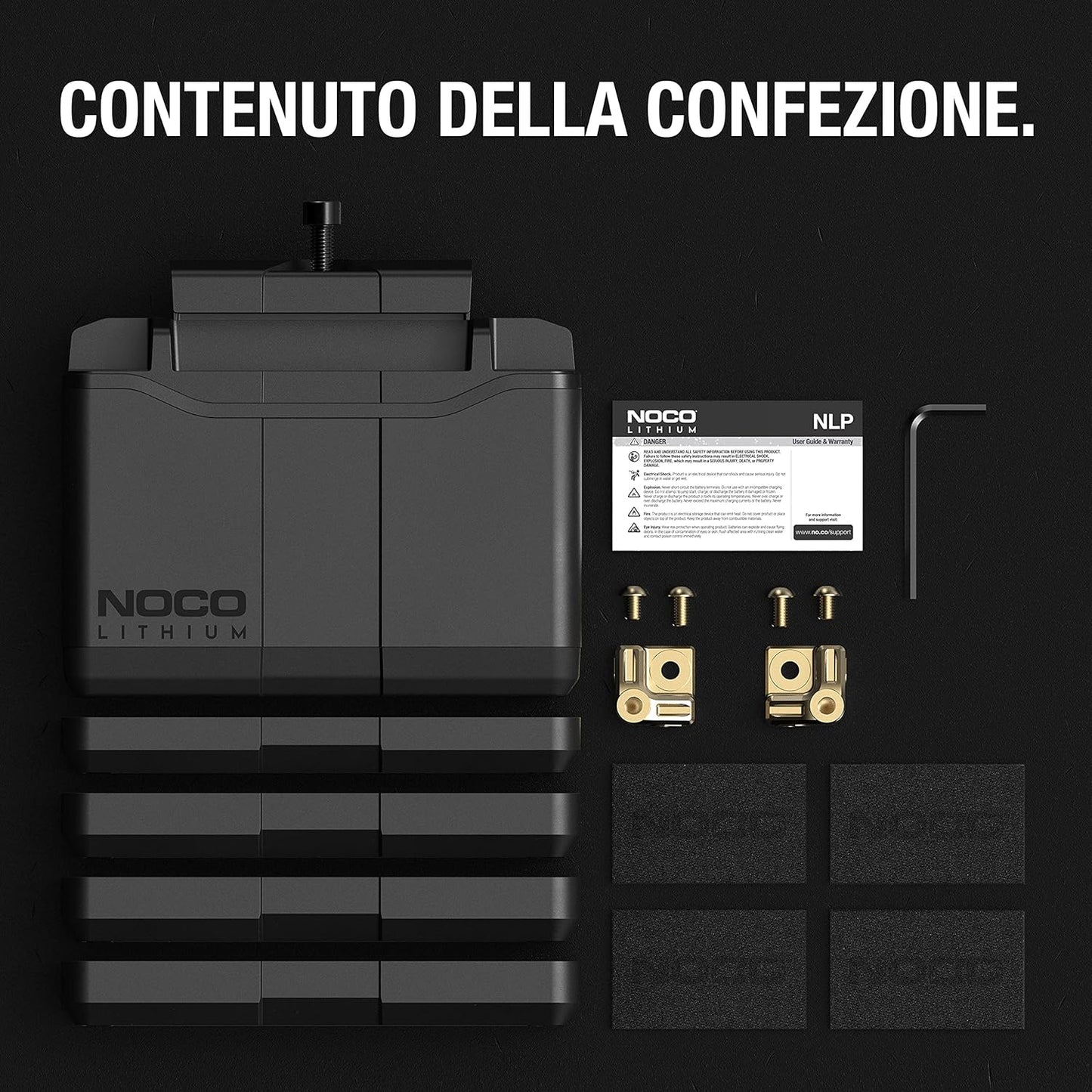 NOCO Lithium NLP20 600A Lithium Motorradbatterie 12V 7Ah Dynamisches BMS für Motorräder - Roller - Quads