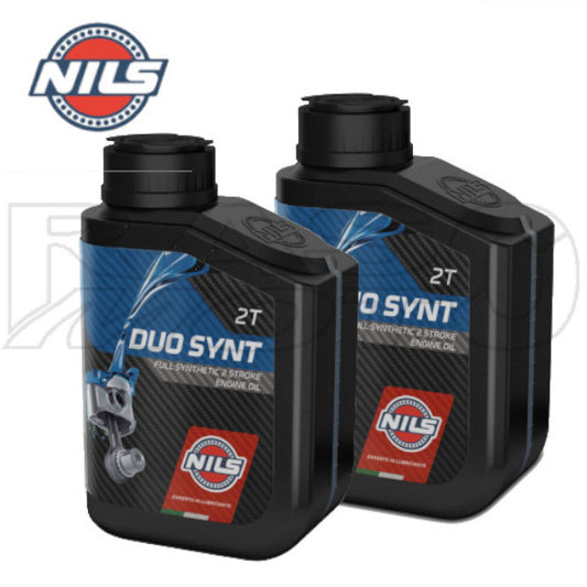 Nils Duo Synt 2T Olio Motore Miscela Scooter e Moto Full Sintetico 2LT