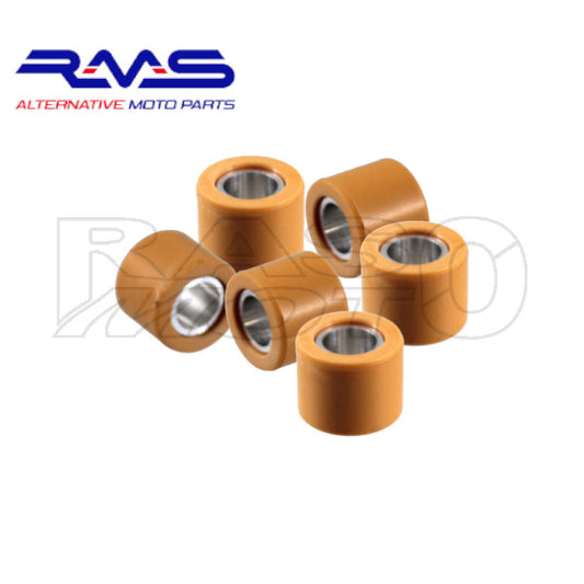 RMS Kit Rulli Variatore Puleggia 19X15,5MM  5,3GR Scooter Aprilia SCARABEO - SR - Derbi ATLANTIS - GP1 - Gilera RUNNER - DNA  100450532