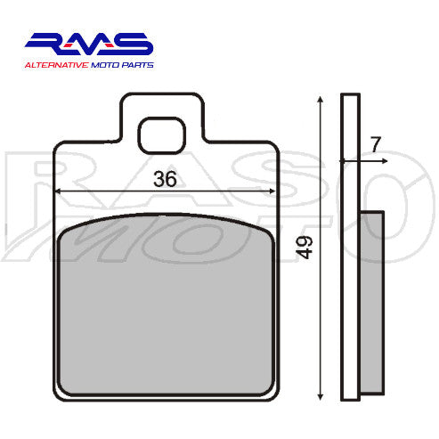 RMS Organic Brake Pads Piaggio LIBERTY - MP3 - NRG - VESPA - ZIP - Sym FIDDLE - SYMPHONY - Gilera FUOCO - NEXUS - RUNNER - Peugeot TWEET - SPEEDFIGHT
