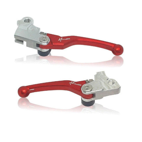 Pair of Red Levers Anti-breakage in Ergal BETA Enduro - Motard 50 - 125 2011 - 2024