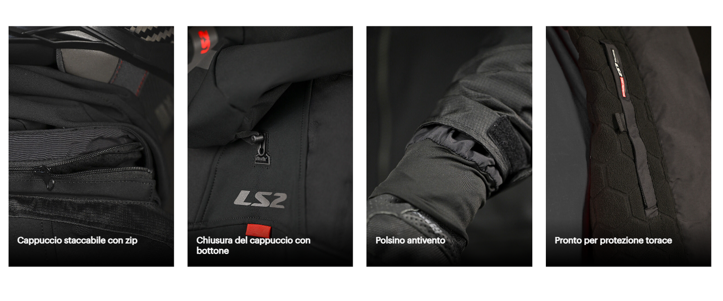 LS2 ZIRCONIUM Wasserdichte Motorradjacke mit Schutz