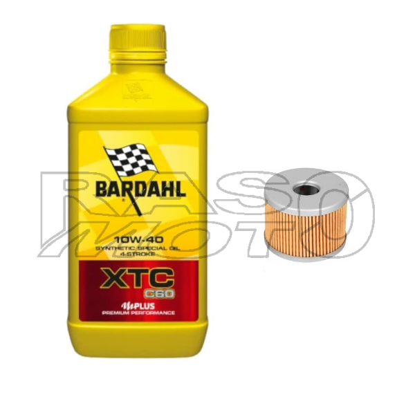 Kit Tagliando Filtro Olio Originale Benelli + Bardahl XTC 10W40 1LT Per BN125 - TNT125