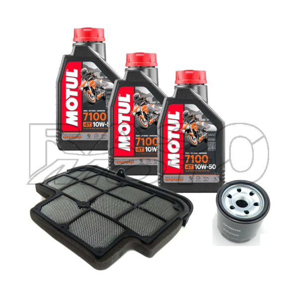 Service Kit 3lt Motul 7100 10W50 Öl + Ölfilter + Original Luftfilter CF Moto 650MT - 650NK - 650GT