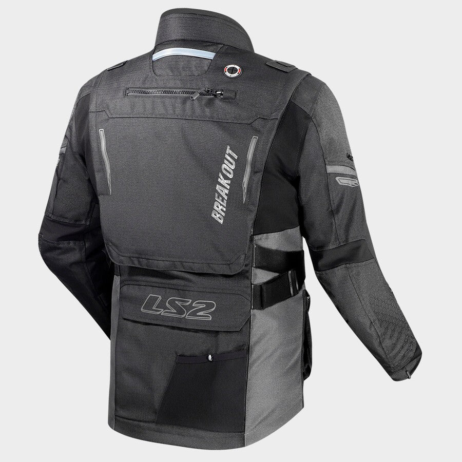 LS2 Giacca Jacket BREAKOUT MAN Scooter E Moto Adventure Impermeabile e Traspirante