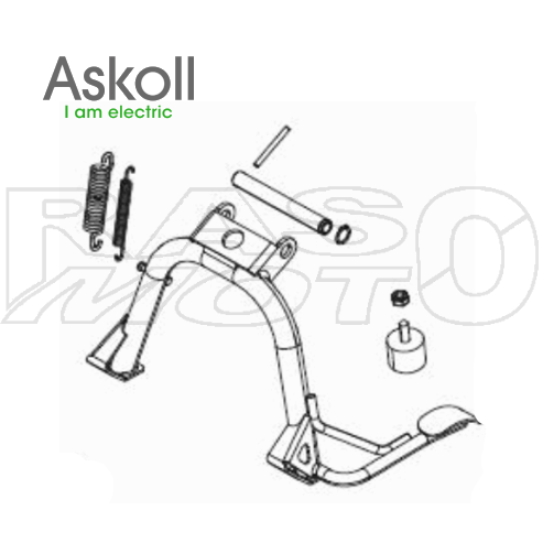 Askoll Kit Cavalletto Centrale ES1 - ES2 - ES3 - ESK1 - ESPRO - NGS1 - NGS2 - NGS3 - XKP Ricambio Originale