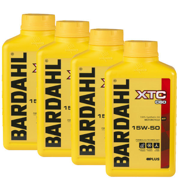 Bardahl XTC C60 SAE 15w50 4LT Olio Motore Scooter e Moto 100% Sintetico