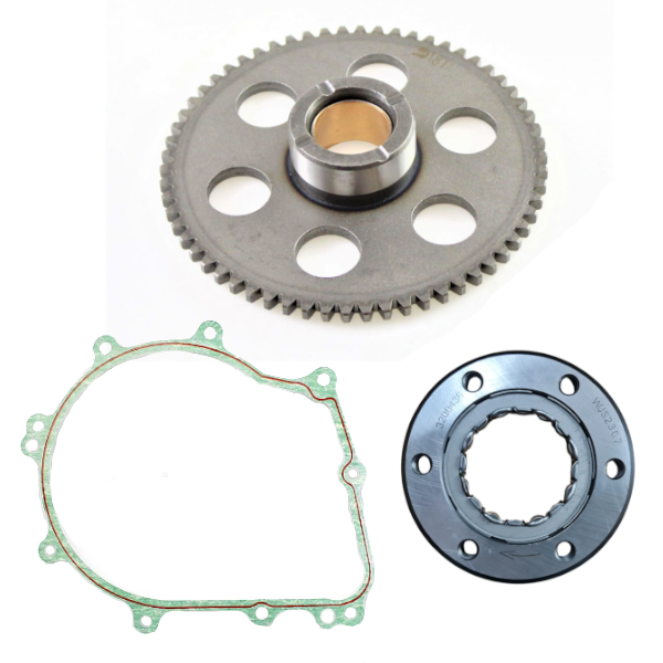 Benelli Ingranaggio Avviamento + Ruota Libera + Guarnizione Coperchio Alternatore Moto LEONCINO 500 - TRK 502 - CRUISER - TORNADO Ricambio Originale