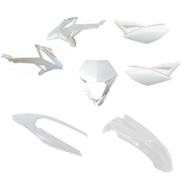 Beta Kit Carene Plastiche Bianco Parafango Anteriore + Posteriore + Mascherina + Fianchetti DX-SX + Convogliatori DX-SX RR ENDURO 50 Ricambio Originale