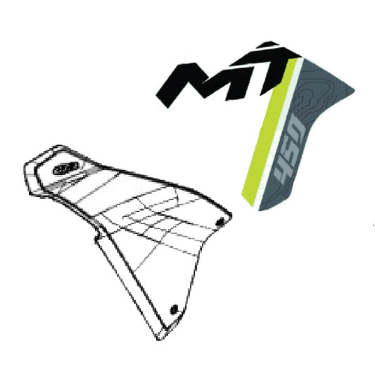 CFMoto Carena Grigia + Adesivo Grafica Sinistra MT450 Ricambio Originale CFR040643 + CFR190383