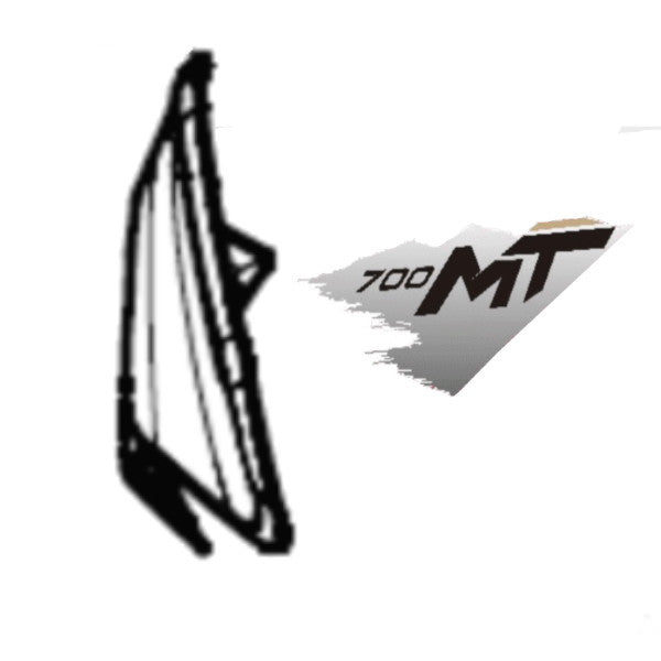 CF Moto Kit Carena DX Anteriore Grigia + Adesivo MT700 2023 Ricambio Originale CFR040309+CFR190310