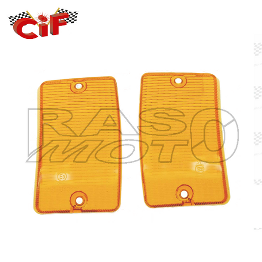 Cif Paar orangefarbene Kunststoff-Frontblinker für VESPA PK 50 XL – PK 125 XL – PK 50 RUSH – VESPA N – FL2 – HP – V