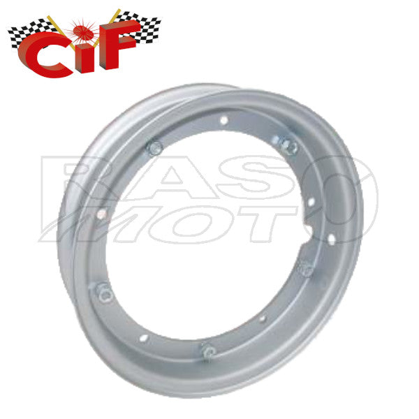 Cif 10190 Cerchio Ruota 278mm In Lamiera Grigio Metallizzato Piaggio VESPA 50 - SPECIAL - 125 PRIMAVERA - ET3 - PK - PX - VESPA RALLY 180 - 200