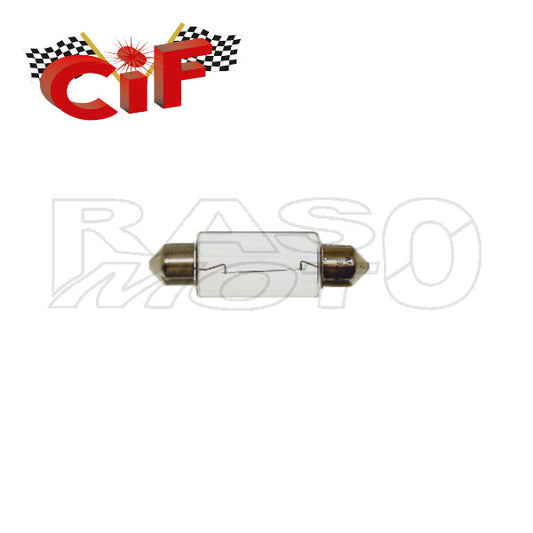 Cif 1428 Lamapdina Siluro 15x43 6V 15W Luce Posizione Fanale Anteriore Piaggio VESPA 50 SPECIAL - L - N - R - PK - PK S - CIAO - SI' - GARELLI