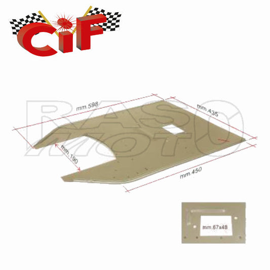 Cif 15901 Fondo Pedana In Lamiera Grezza Piaggio VESPA PK 50 -125 - S - SS - ETS - AUTOMATICA