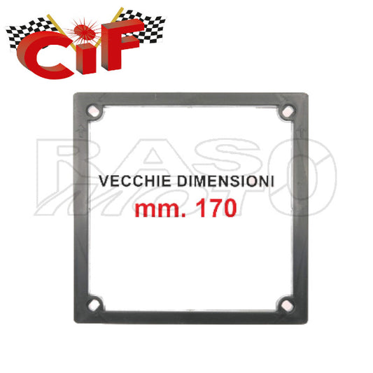 Cif 3285 Cornice Targa VECCHI MODELLI In Plastica Nera Per Moto Scooter 170mm