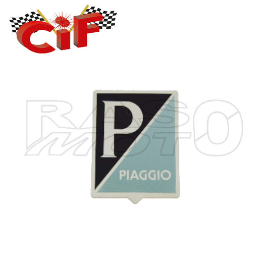 Cif 5749 Scudetto Stemma Adesivo Alluminio 36x46mm Piaggio VESPA 125 VECCHI MODELLI