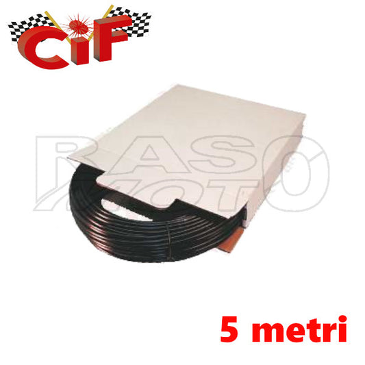 Cif 5 Metri Guaina Passacavi Colore Nero Plastificata Spirale In Acciaio SCOOTER - VESPA - MOTO