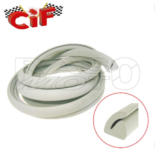 Cif 6152-G Profilo In Gomma 3mt Per Cofani Laterali Grigio Piaggio VESPA 125 BACCHETTA - 125 FILO - 150 - GS 150