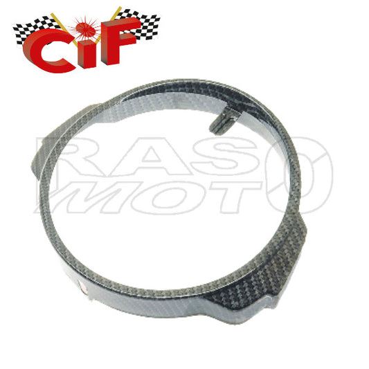 Cif 7396-CARB Ghiera Fanale In Ferro Fanale Anteriore Carbone Look Piaggio VESPA PX PE ARCOBALENO 125 - 150 -200