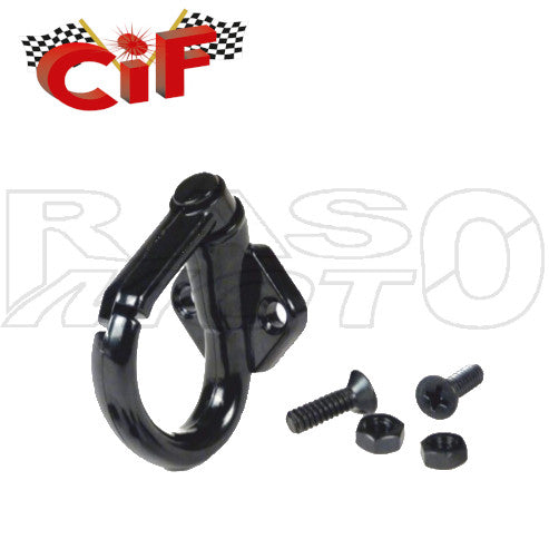 Cif Gancio Portaborsa In Alluminio Nero Piaggio SPECIAL- PRIMAVERA - PK - PX - T5 - RALLY - GT - SUPER - SPRINT - GS - GTR