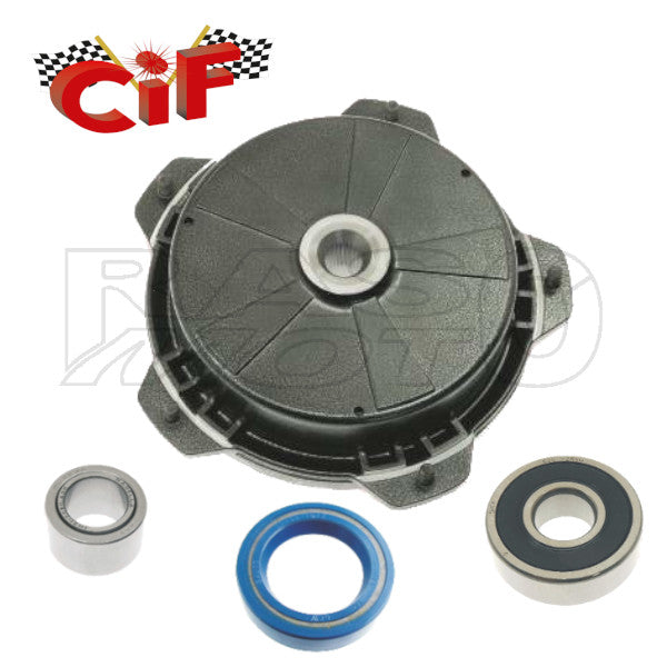 Cif Kit Mozzo Ruota Posteriore Tamburo + Paraolio + Cuscinetto + Astuccio Rulli  Piaggio APE 50