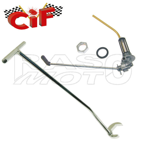 Cif Kit Rubinetto Benzina A 3 Posizioni Con Asta + Chiave Montaggio Piaggio VESPA PX PE  -  PX PE sr. ARCOBALENO