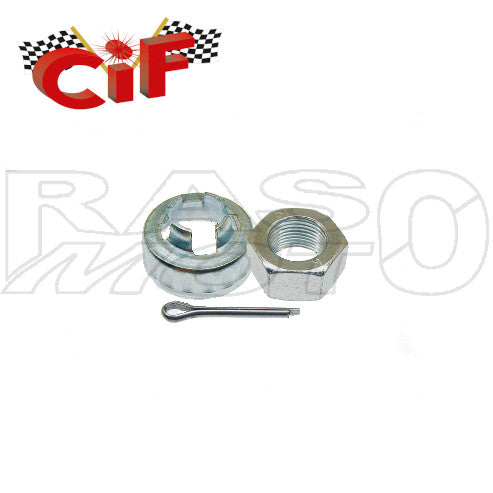 Cif Kit Scodellino + Dado + Coppiglia Asse Ruota Posteriore Scooter Piaggio VESPA PK - PK XL - N - FL2 - PX PE ARCOBALENO