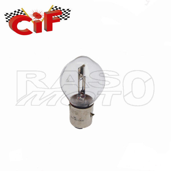 Cif Lampadina Biluce BA 20D 6V 25/25W Fanale Anteriore Piaggio VESPA FARO BASSO - 90SS - 125 SUPER - PRIMAVERA - ET3 - GS - GT -GTR TS - RALLY - 180SS