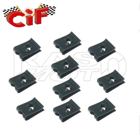 Cif Set 10 Piastrine Brunite Per Vite Autofilettante 4,2mm Scooter Piaggio BEVERLY - CARNABY - FLY - LIBERTY - MP3 - NRG - VESPA GRANTURISMO - GTS - VESPA LX - S - X7 - X8 - X9 - ZIP - APE TM