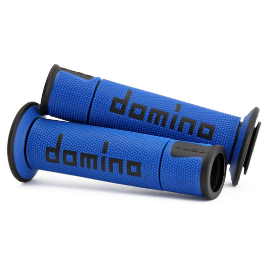 Domino Coppia Manopole Blu - Nero RACING Scooter E Moto A45041C4048B7-0