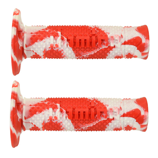 Domino Coppia Manopole SNAKE Rosso - Bianco Moto e Scooter A26041C93A7-0