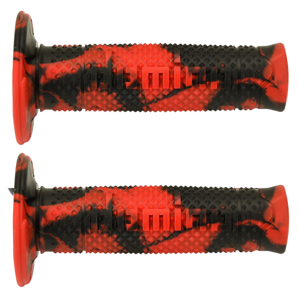Domino Coppia Manopole SNAKE Rosso / Nero Moto - Cross - Scooter