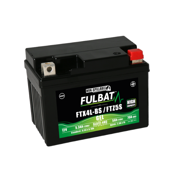 FULBAT Batteria Al Gel FTX4L-BS / FTZ5S 12V-5,3Ah Scooter E Moto HONDA - FANTIC - PIAGGIO - GILERA - HUSQVARNA - KEEWAY - KTM - KYMCO - PGO - MBK - SUZUKI - RIEJU - SYM - YAMAHA