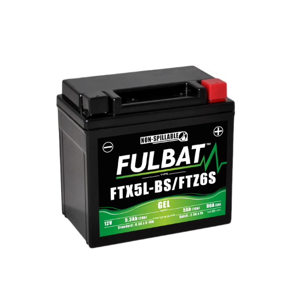 FULBAT Batteria Al Gel FTX5L-BS / FTZ6S 12V-5Ah Scooter E Moto BETA - HONDA - APRILIA - DERBI - GILERA - HUSABERG - KEEWAY - KTM - KYMCO - PEUGEOT - RIEJU - SHERCO - SUZUKI - YAMAHA