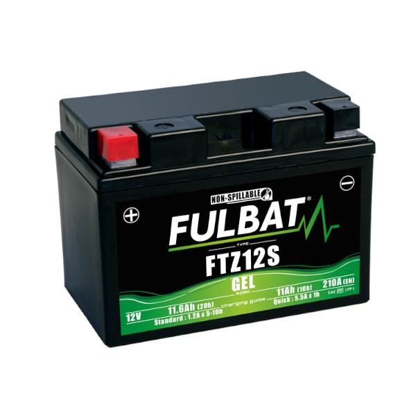 FULBAT Batteria Al Gel FTZ12S / YTZ12S 12V-11,6Ah Scooter E Moto HONDA - BMW - YAMAHA - KYMCO