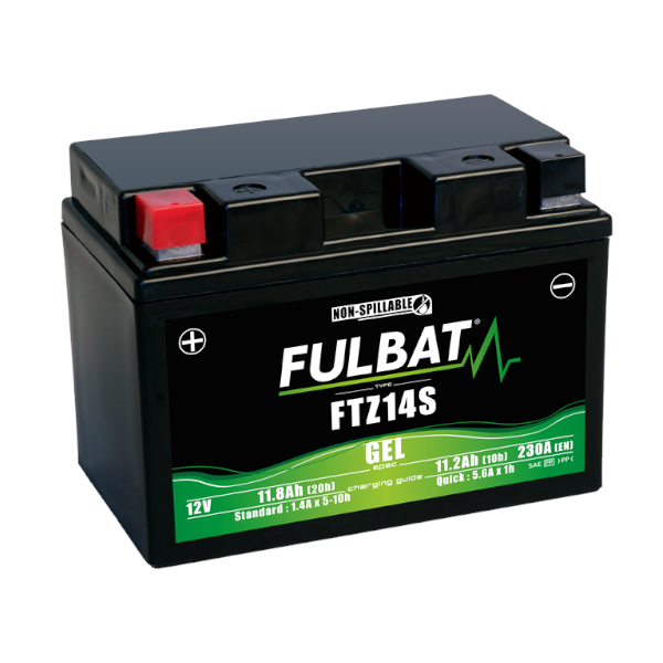 FULBAT Batteria Al Gel FTZ14S / YTZ14S 12V-11,8Ah Scooter E Moto BENELLI - HONDA - KAWASAKI - KTM - SUZUKI - SYM - TRIUMPH - YAMAHA - BMW
