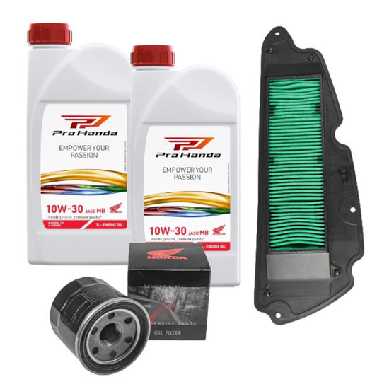 Honda Kit Tagliando Olio Motore 10w30 2lt + Filtro Olio + Filtro Aria SH 300-350 - ADV 350 - FORZA 350 Ricambio Originale 15410MCJ505+ 17210K1BD00