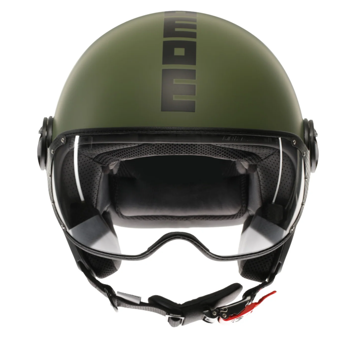 MOMODESIGN Casco Moto jet FGTR CLASSIC Mono E2206 Matt Military Verde Opaco