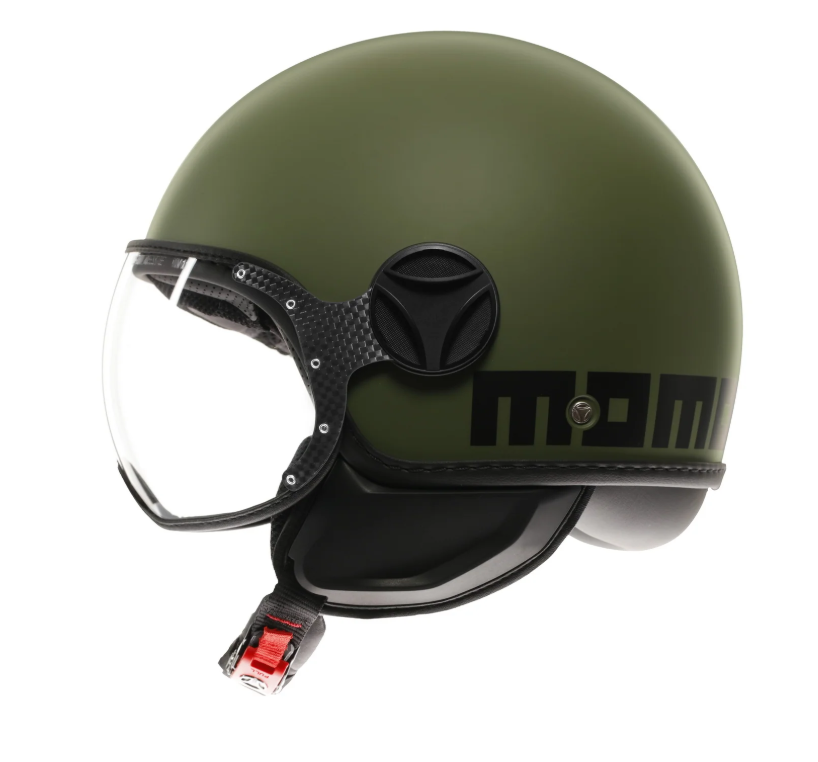 MOMODESIGN Casco Moto jet FGTR CLASSIC Mono E2206 Matt Military Verde Opaco