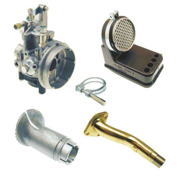 Kit Carburatore Piaggio VESPA PK XL 50 - 125  DellOrto 19-19 + Filtro Aria + Collettore Aspirazione + Bocchettone