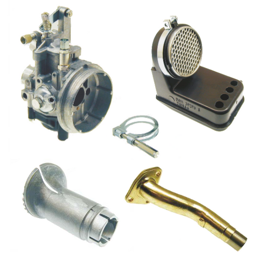 Kit Carburatore Piaggio VESPA PK XL 50 - 125  DellOrto 19-19 + Filtro Aria + Collettore Aspirazione + Bocchettone