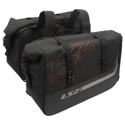 LS2 Coppia Borse Laterali FREEDOM Impermeabili 20L+20L Moto Universali