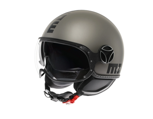 MOMODESIGN Casco Moto Jet FGTR EVO Mono E2206 Titanio Opaco / Nero