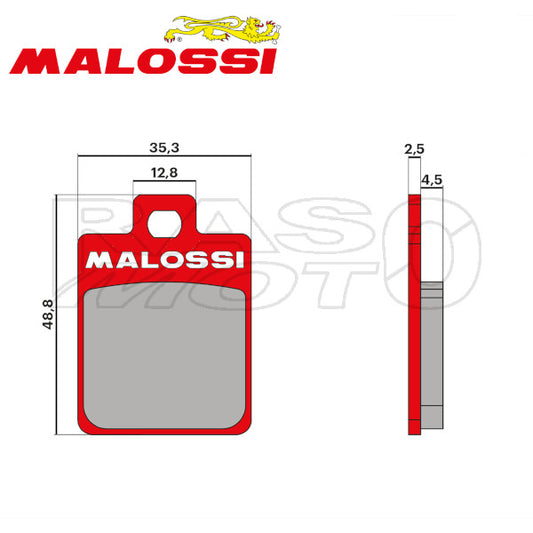 Malossi 6215006BR Pastiglia Freno Brake Pads MHR scooter PIAGGIO - VESPA - GILERA - SYM - BENELLI - PEUGEOT -  LAMBRETTA