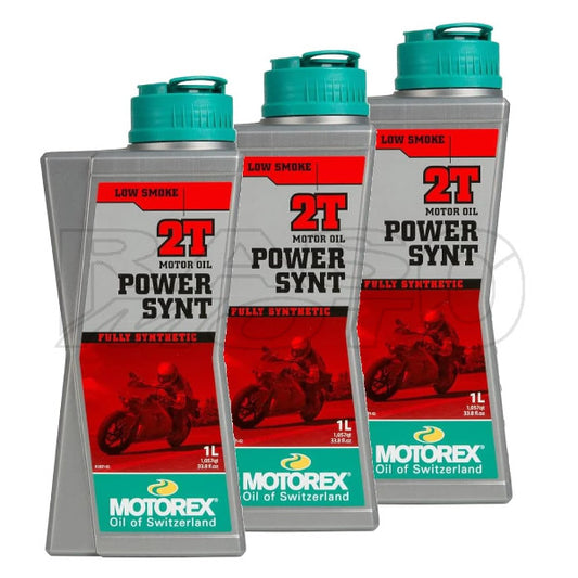 Motorex Power Synt 2T Olio Miscela Motore Moto Scooter Full Synthetic 3LT