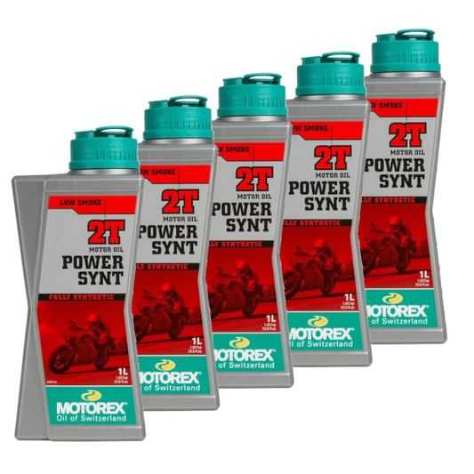 Motorex Power Synt 2T Engine Oil Mixture Motorcycle Scooter Full Synthetic 5LT 