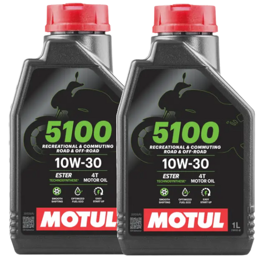 Motul Olio Motore 5100 10W30 4T 100% Sintetico Scooter e Moto 2lt